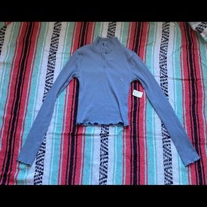 Aeropostale Long Sleeve Quarter Button Down